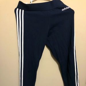 Navy Blue ADIDAS leggings W TAGS READ DESCRIPTION